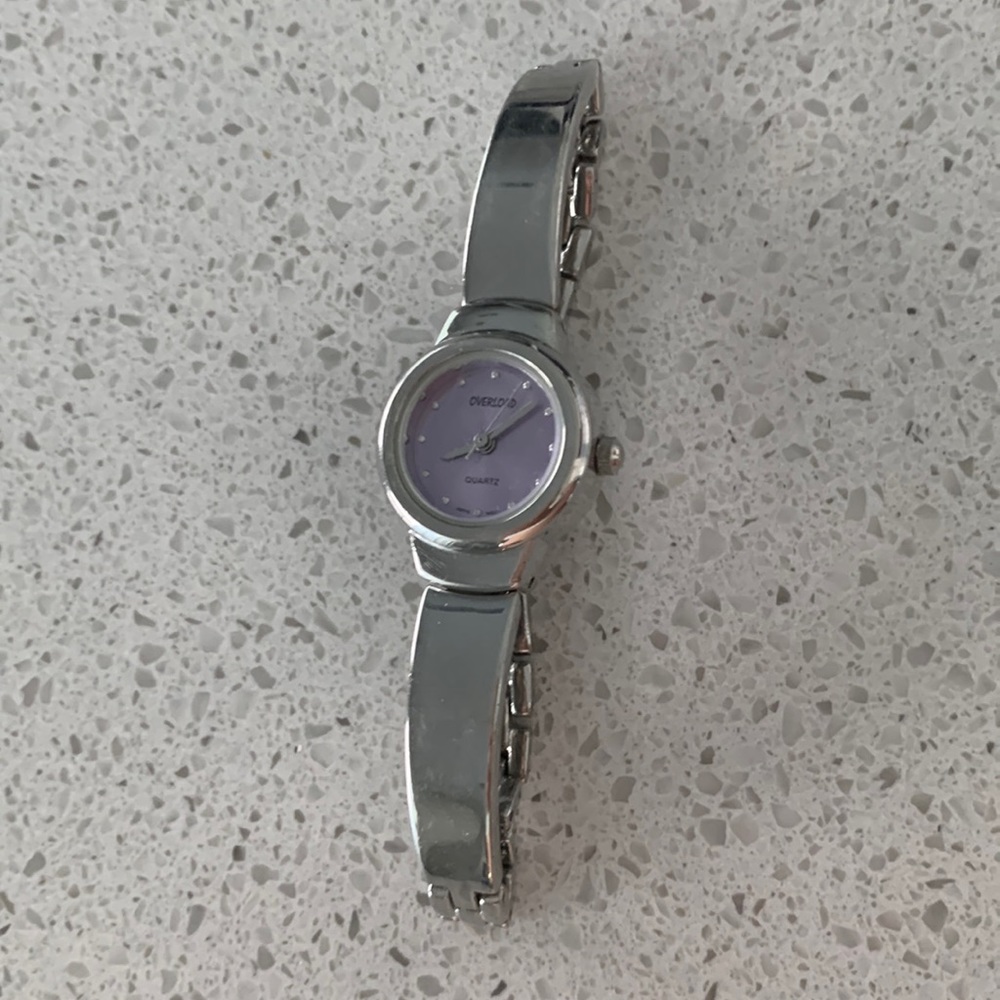 Overload purple face silver watch
